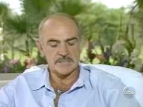 Sean Connery with Barbara Walters on slapping women
